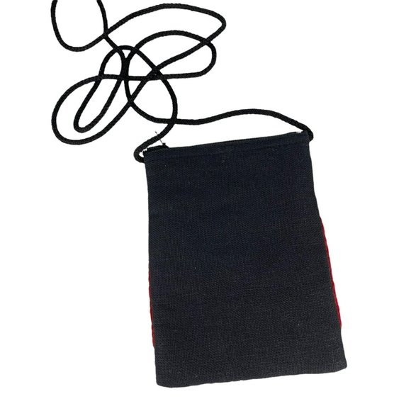 Hand Embroidered Handbag Purse Bird Flower Floral Swirl Bright Colors Multicolor - Picture 4 of 8